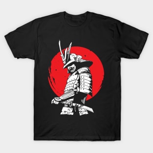 Samurai Sunset Illustration T-Shirt